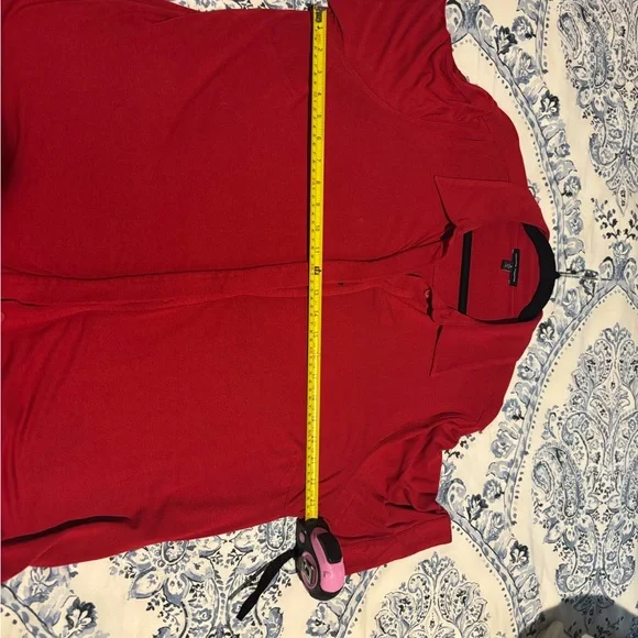 Universal Standard Liquid Jersey Top in Tomato Red - Picture 4 of 5
